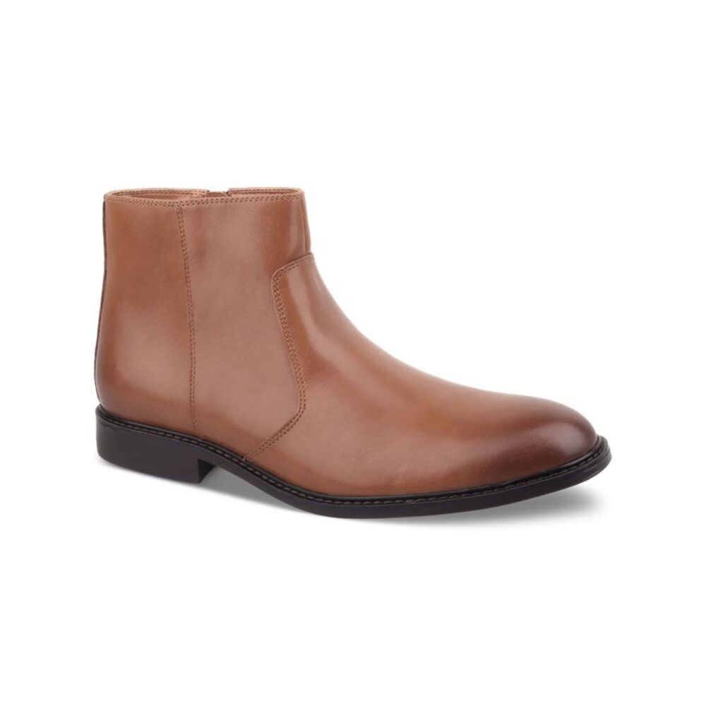 ALFANI Womens Brown Burnished Padded Liam Round Toe Block Heel Booties 9 M